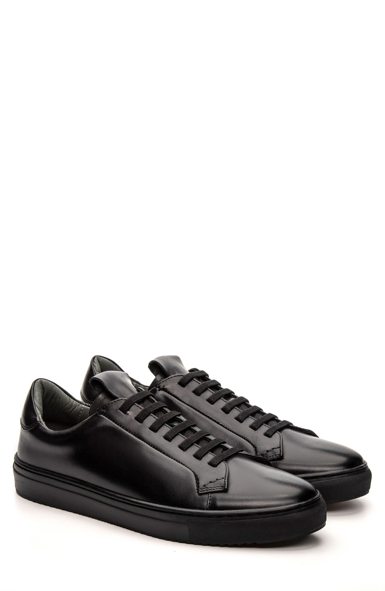36S Low Top Sneaker, Main, color, BLACK NAPA