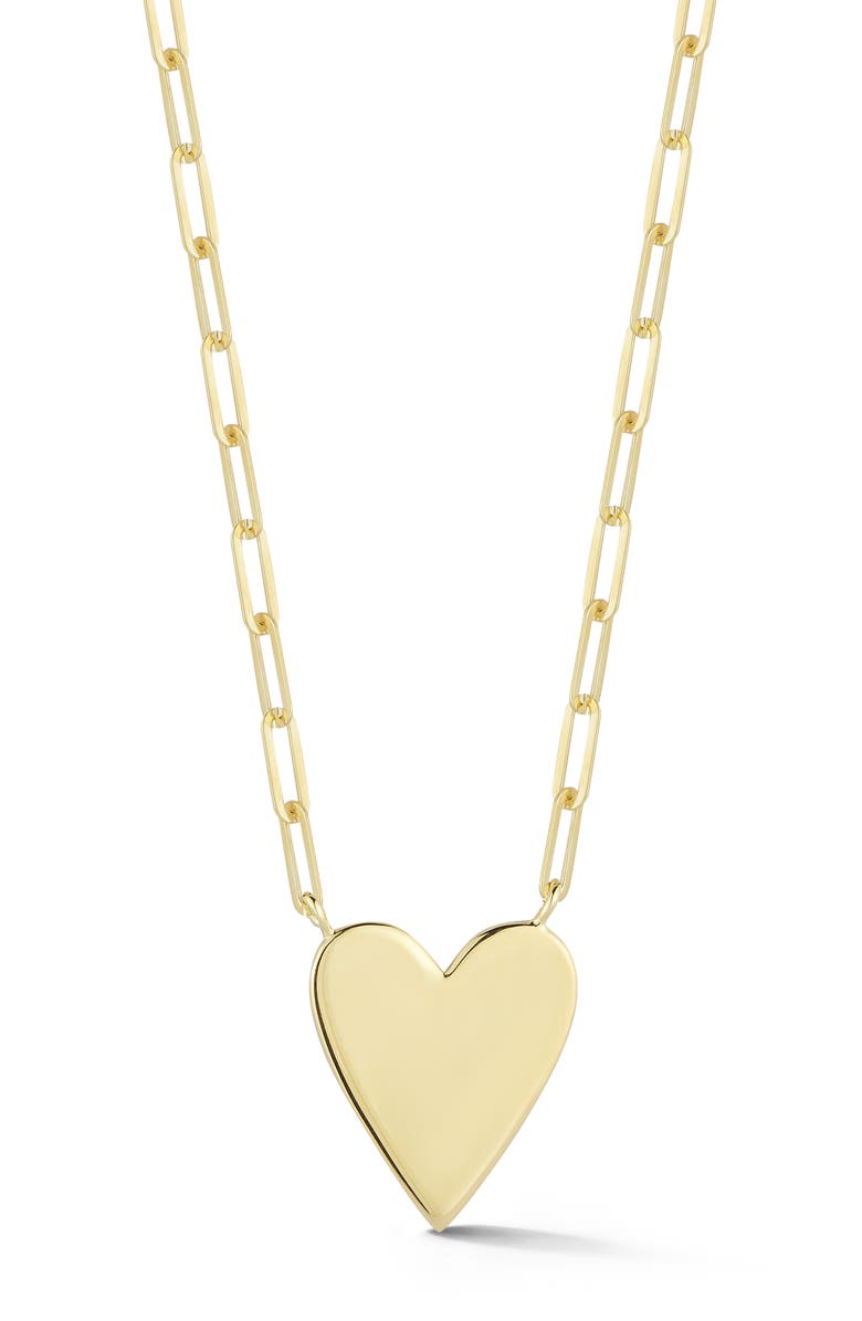 CHLOE AND MADISON Heart Pendant Necklace, Main, color, Gold