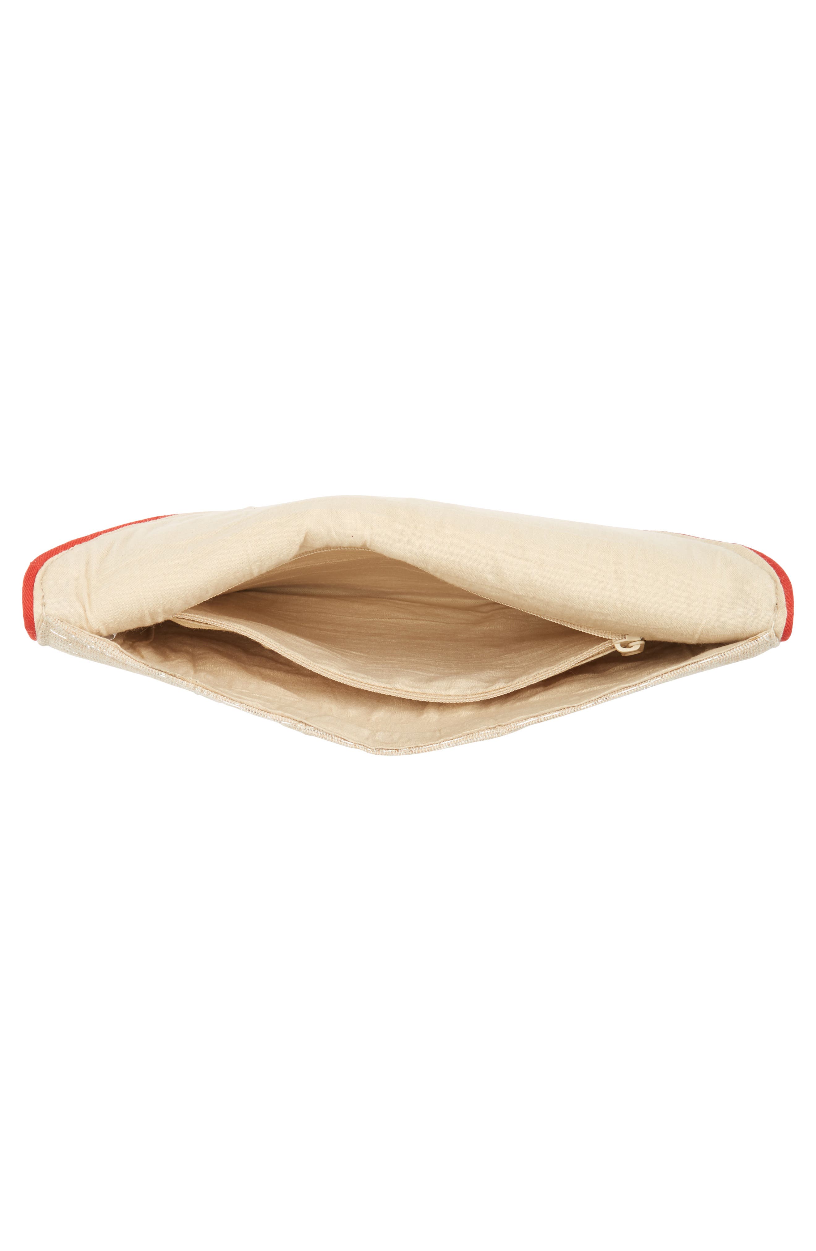 Beaded Envelope Clutch, Alternate, color, NATURAL