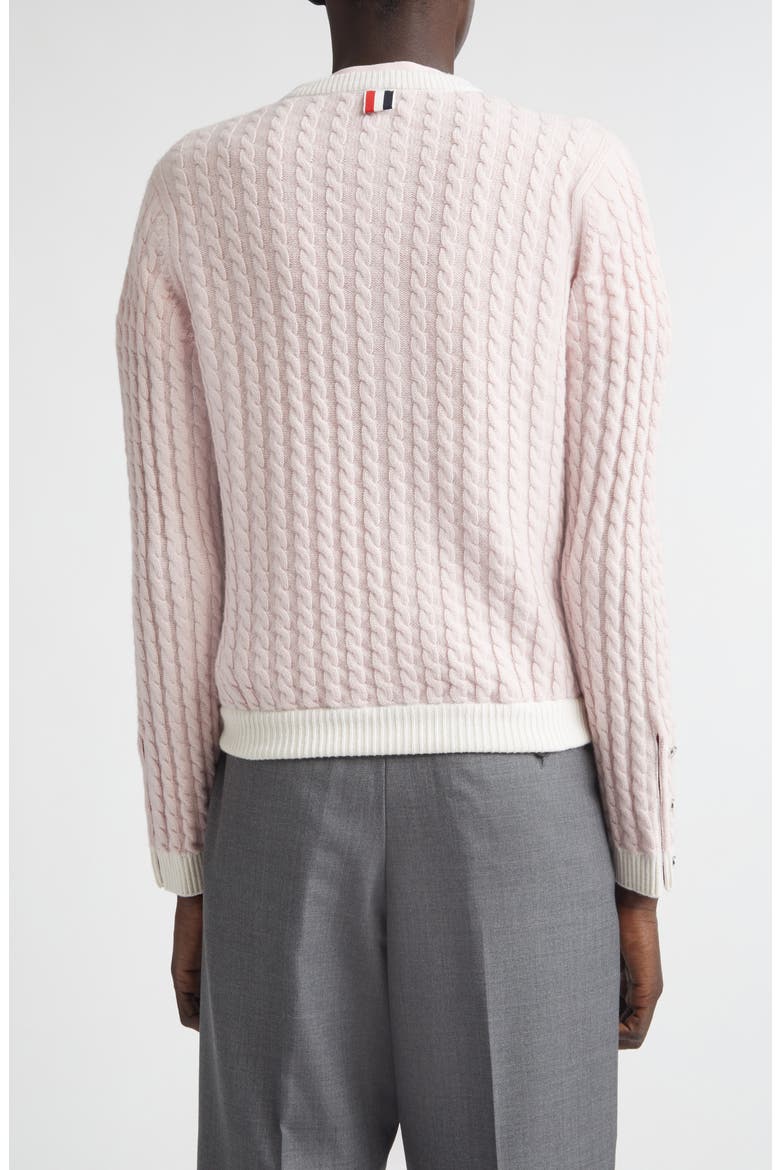 Baby Cable Cashmere Cardigan, Alternate, color, LIGHT PINK