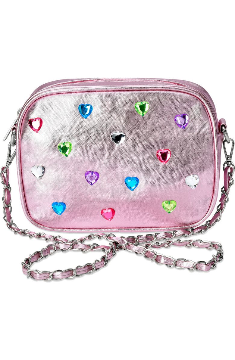 Iscream Kids' Heart Gem Crossbody Bag, Main, color,