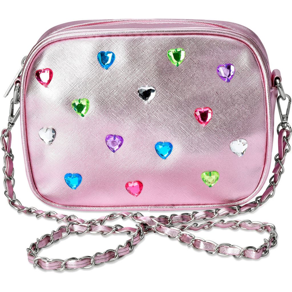 Iscream Heart Gem Crossbody Bag In Pink Multi