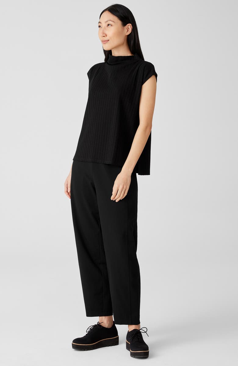 Eileen Fisher Funnel Neck Cap Sleeve Top, Alternate, color,
