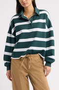 BP. Stripe Cotton Blend Rugby Sweatshirt