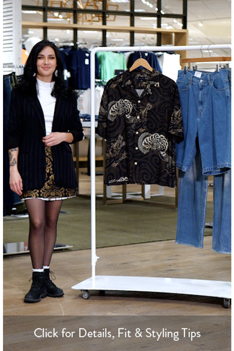 Sidewinder Dragon Print Viscose & Linen Camp Shirt video