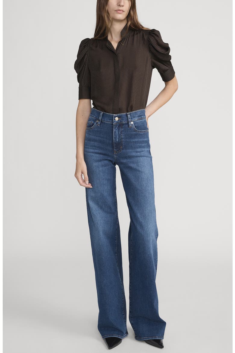 Long Le Slim Palazzo High Waist Wide Leg Jeans, Alternate, color, SOLACE