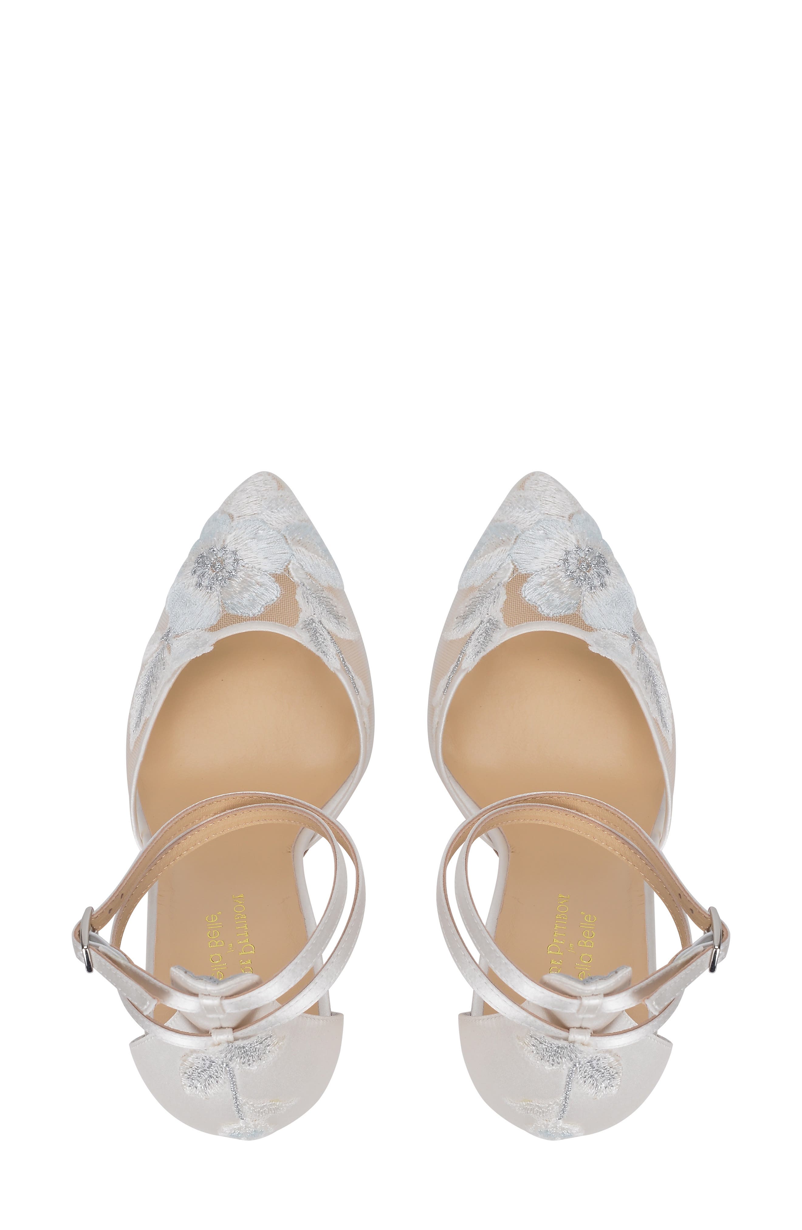 Bella Belle Embroidered Ankle Strap Pump, Alternate, color, 