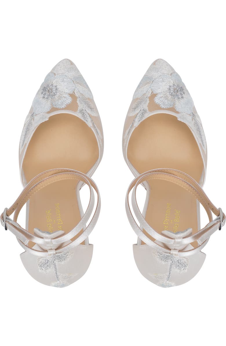 Bella Belle Embroidered Ankle Strap Pump, Alternate, color,