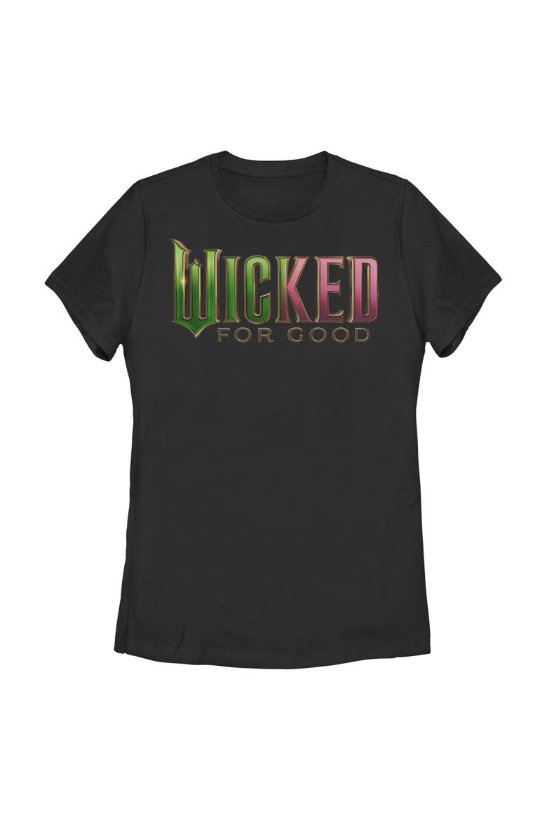 Women's Wicked For Good Official Tonal Logo  Graphic T-Shirt, Main, color, Black