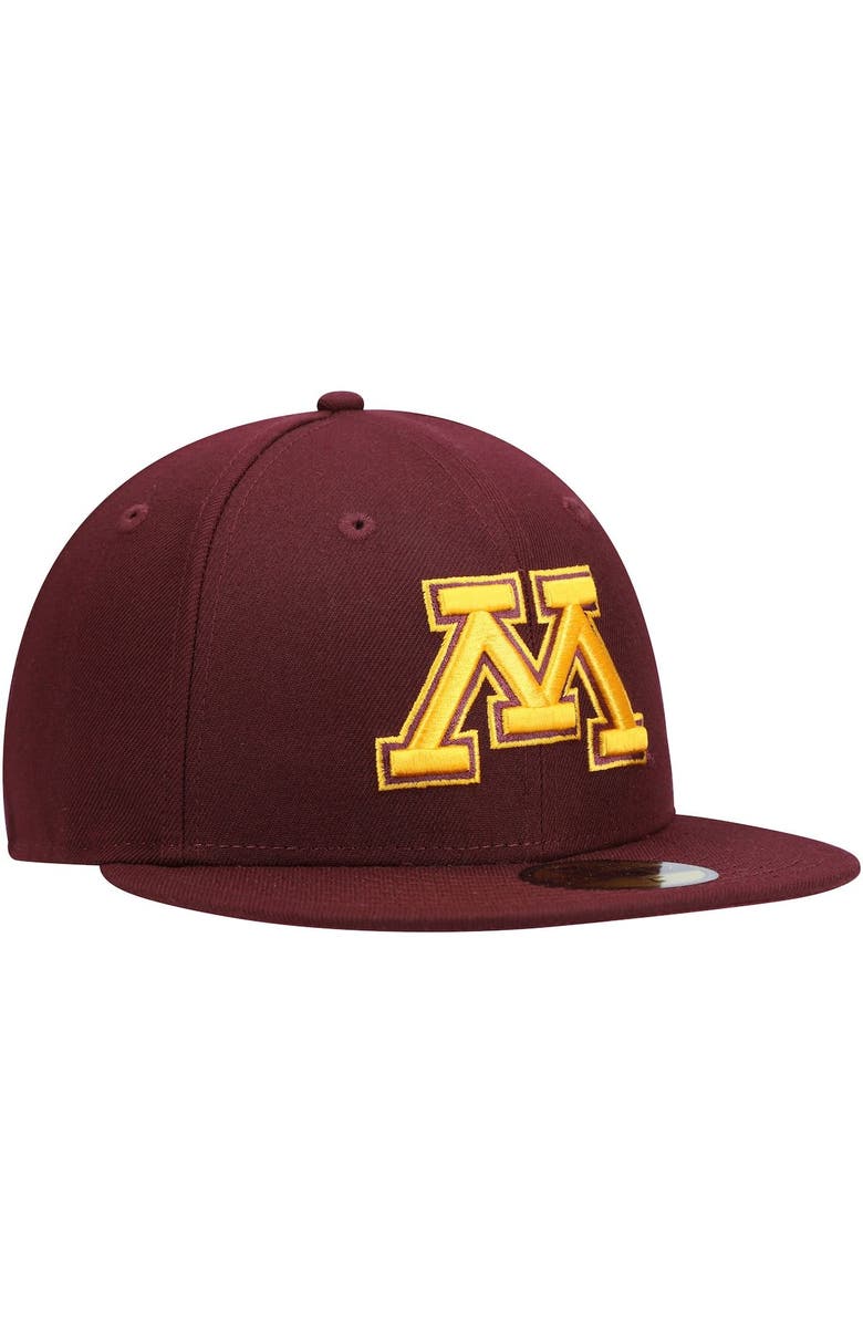 New Era Men's New Era Maroon Minnesota Golden Gophers Logo Basic 59FIFTY Fitted Hat, Alternate, color, Maroon