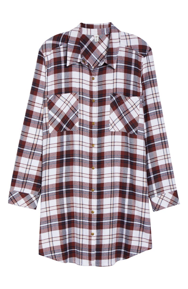 BP. Plaid Flannel Tunic, Alternate, color, 