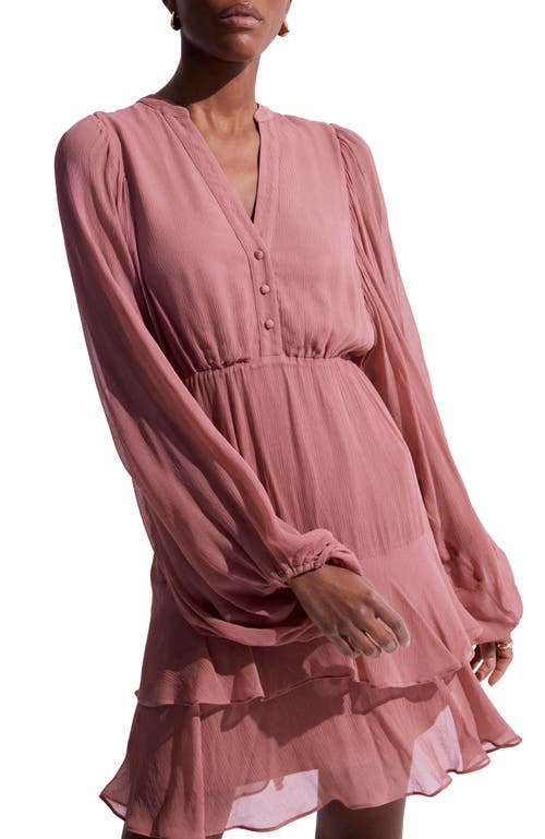 Mint Velvet Ruffle Boho Mini Dress In Pink