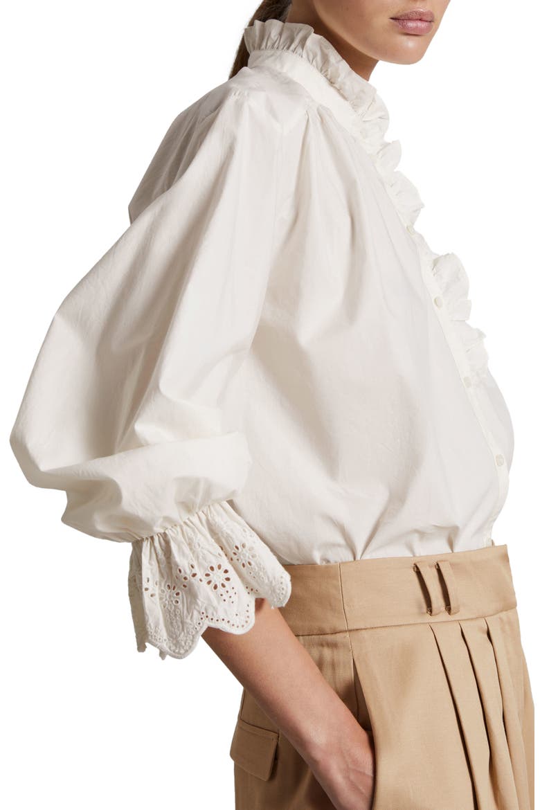 Long Sleeve Button-Up Shirt, Alternate, color, OFFWHITE