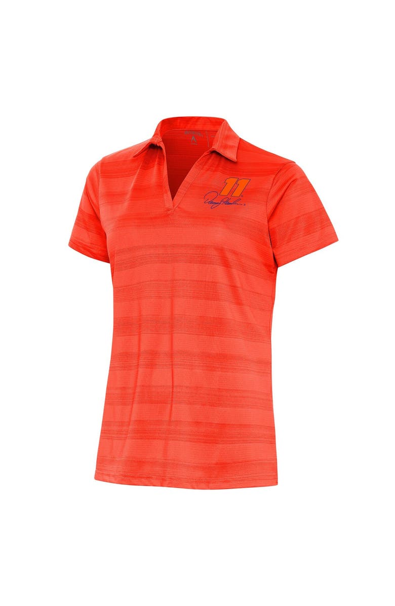 ANTIGUA Women's Antigua  Orange Denny Hamlin Compass Polo, Main, color, 