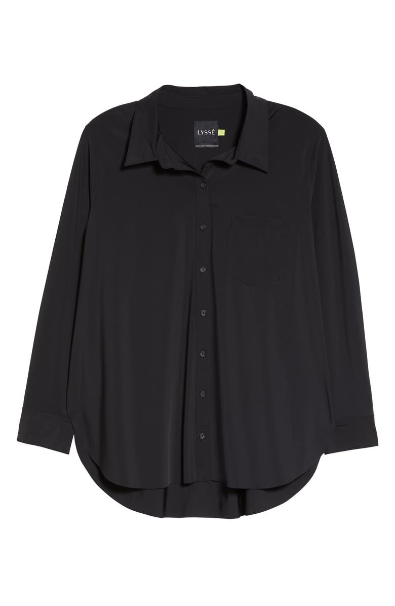 Lysse 'Lyssentials Schiffer Button-Up Shirt, Alternate, color, Black