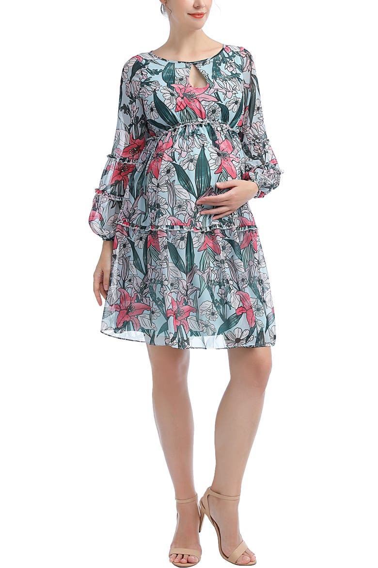 Nia Maternity Babydoll Dress, Main, color, Multicolored