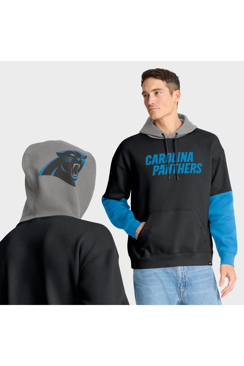 Men's Fanatics Black Carolina Panthers Helmet Pullover Hoodie, Main, color, Black