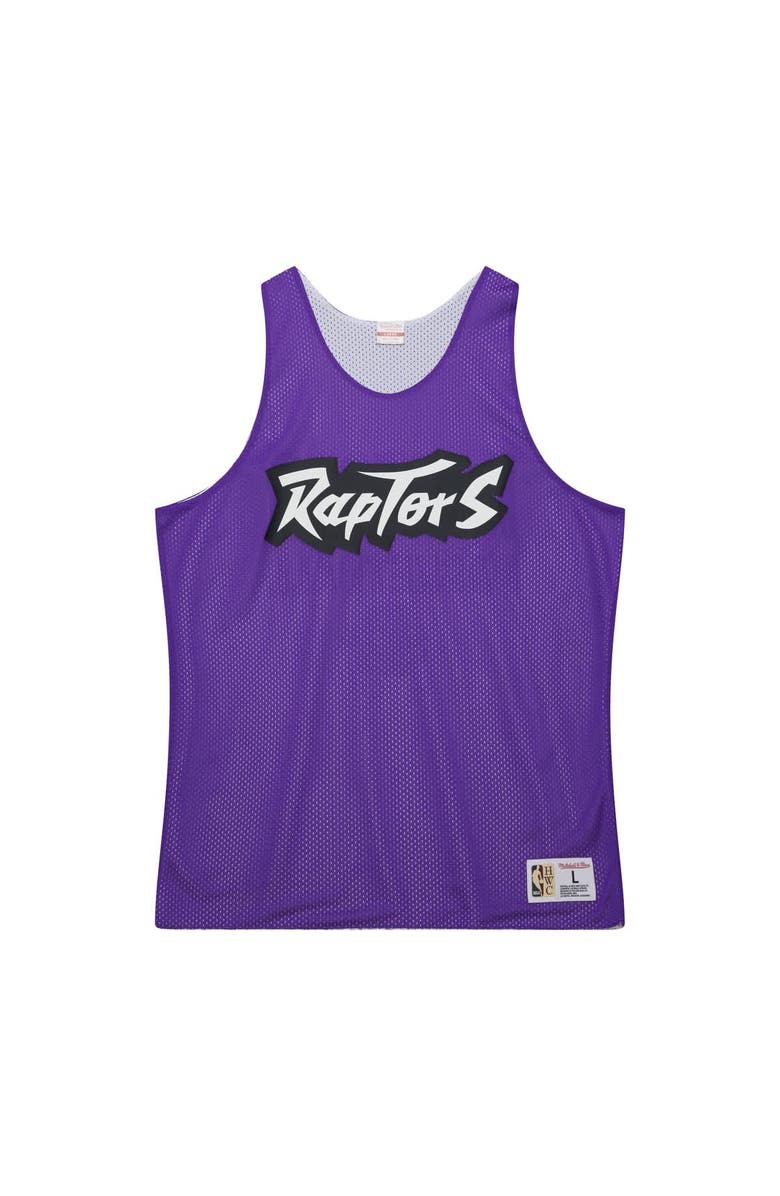 Mitchell & Ness Men's Mitchell & Ness Purple/White Toronto Raptors Hardwood Classics Reversible Mesh Practice Jersey, Alternate, color, Purple