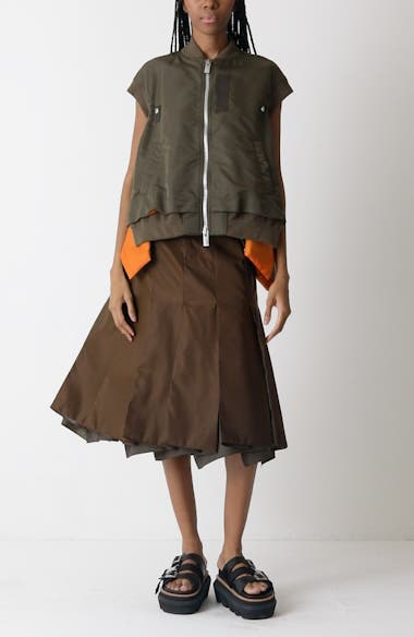 Sacai Nylon Twill Zip Vest | Nordstrom