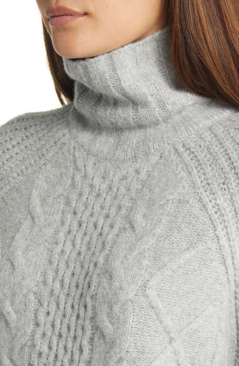 Nordstrom Cable Turtleneck Sweater, Alternate, color,