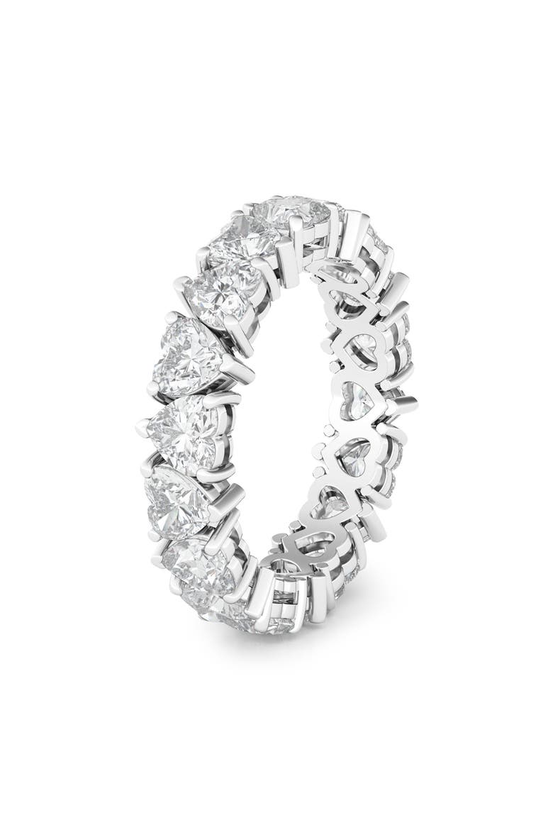 Alternating Hearts Lab Created Diamond Eternity Ring, Alternate, color, WHITE GOLD