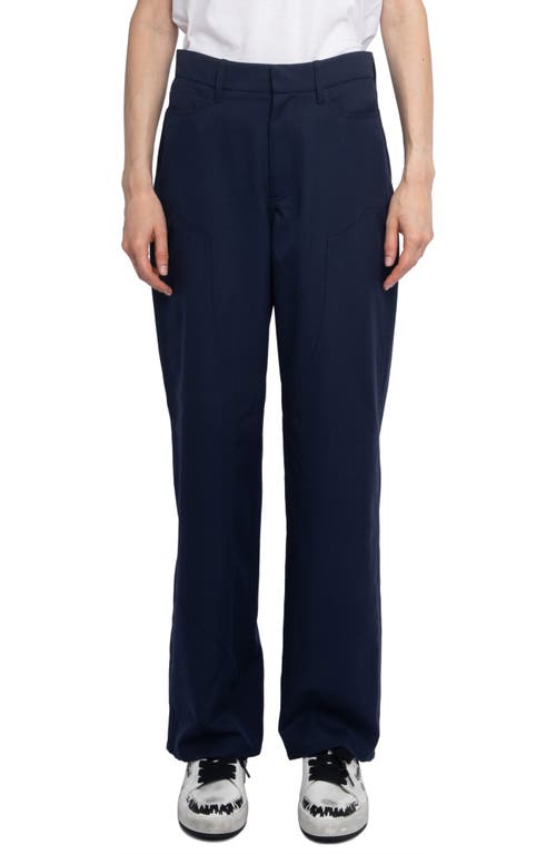 Zadig & Voltaire Perya Tailleur Straight Leg Pants In Blue