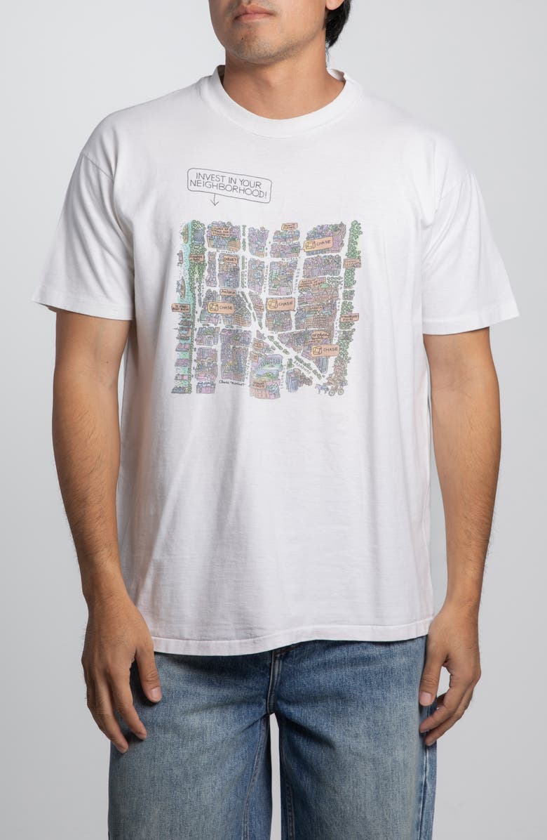 Elwood Vintage Neighborhood Tee, Main, color, White