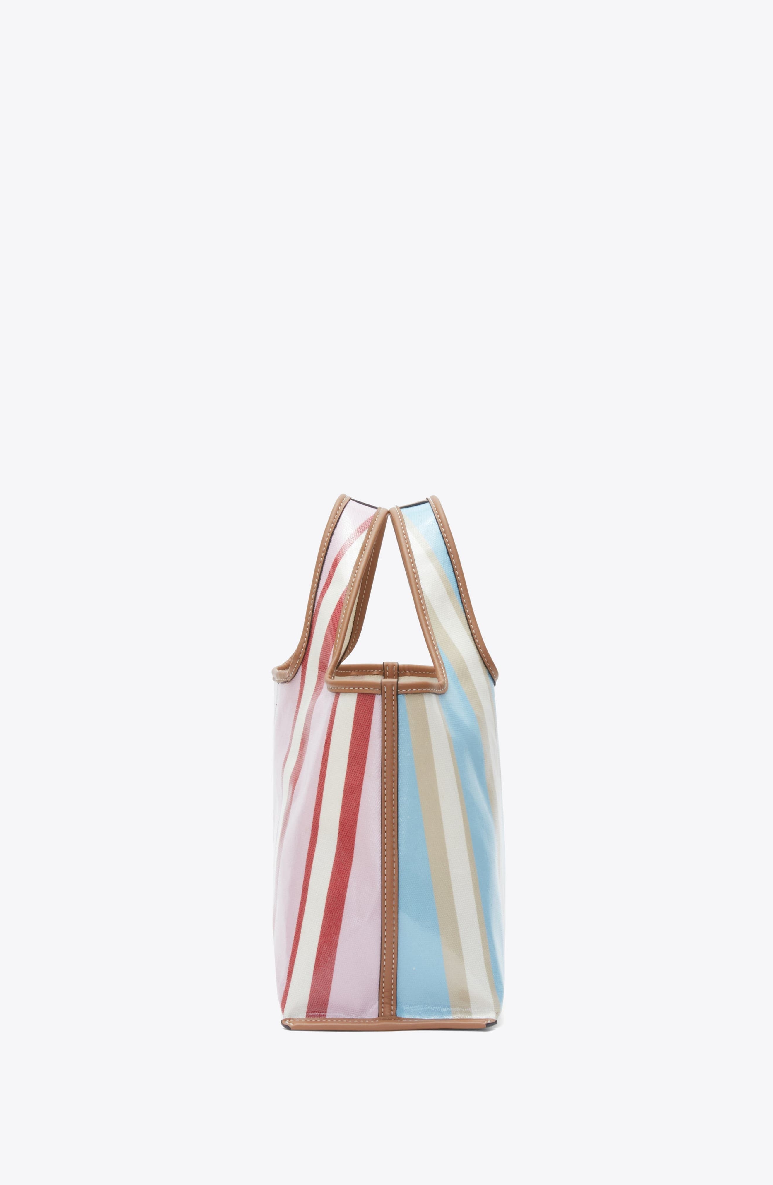 3.1 Phillip Lim Dual Stripe Mini Market Tote, Alternate, color, Blue-Pink Multi