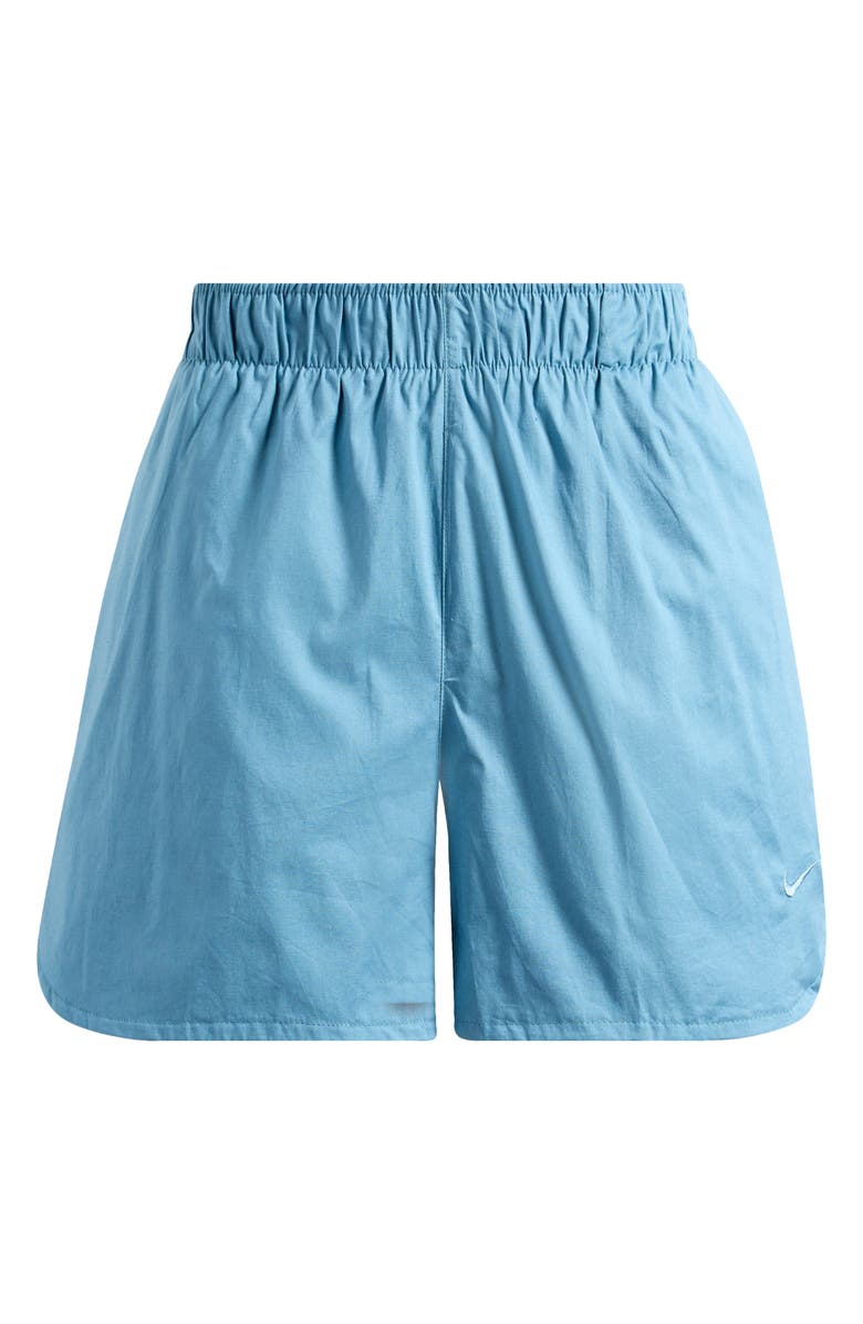 Nike Sportswear Chill Poplin Mid-Rise 5-Inch Shorts, Alternate, color, Smokey Blue/ Smokey Blue
