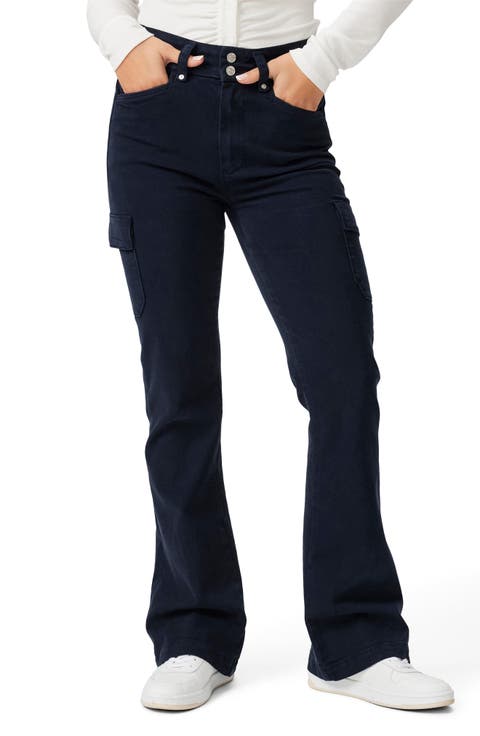 Dion High Waist Cargo Flare Jeans