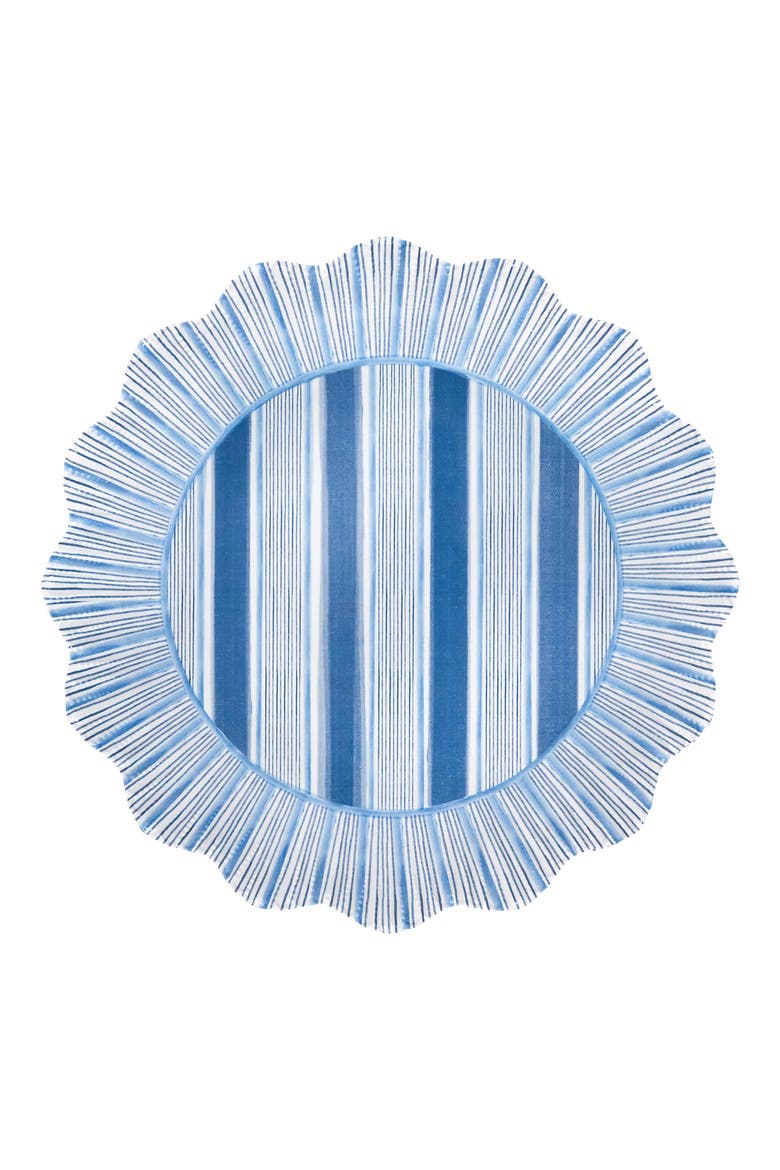 Cabana Set of 4 Melamine Dinner Plates, Alternate, color, OCEAN