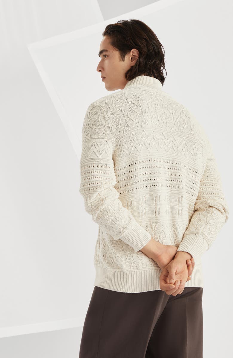 Brunello Cucinelli Zip-front cardigan, Alternate, color, 