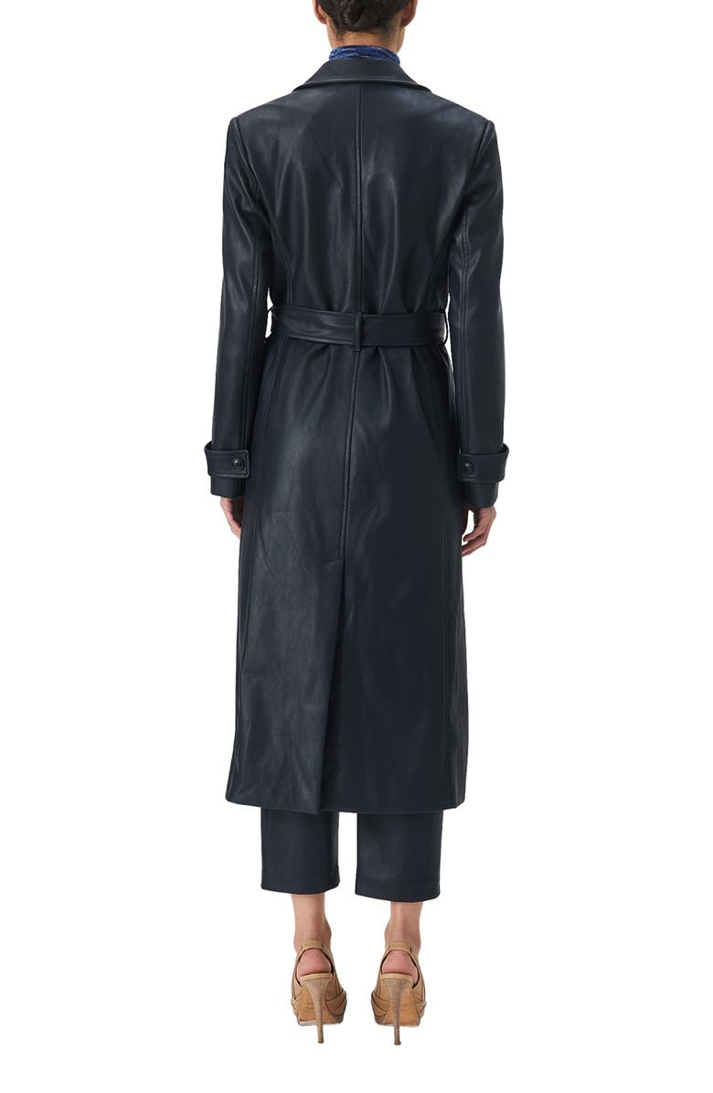 Bardot Faux Leather Trench Coat, Alternate, color, 