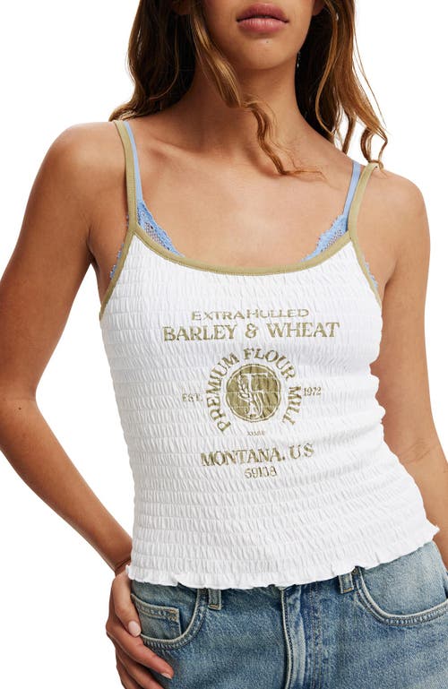 Shop Cotton On Graphic Cami In Premium Flower Mill White