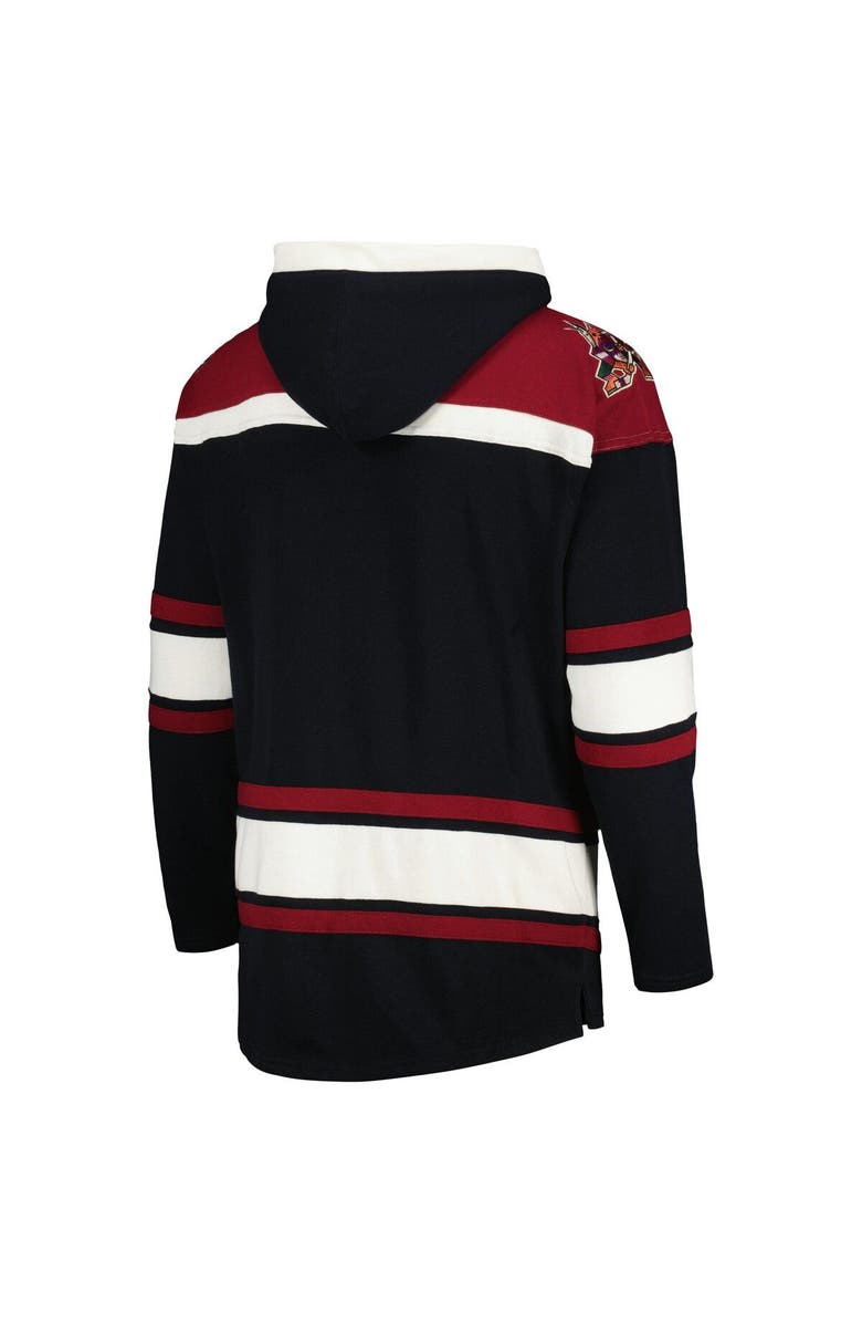 '47 Men's '47 Black Arizona Coyotes Superior Lacer Pullover Hoodie, Alternate, color, 