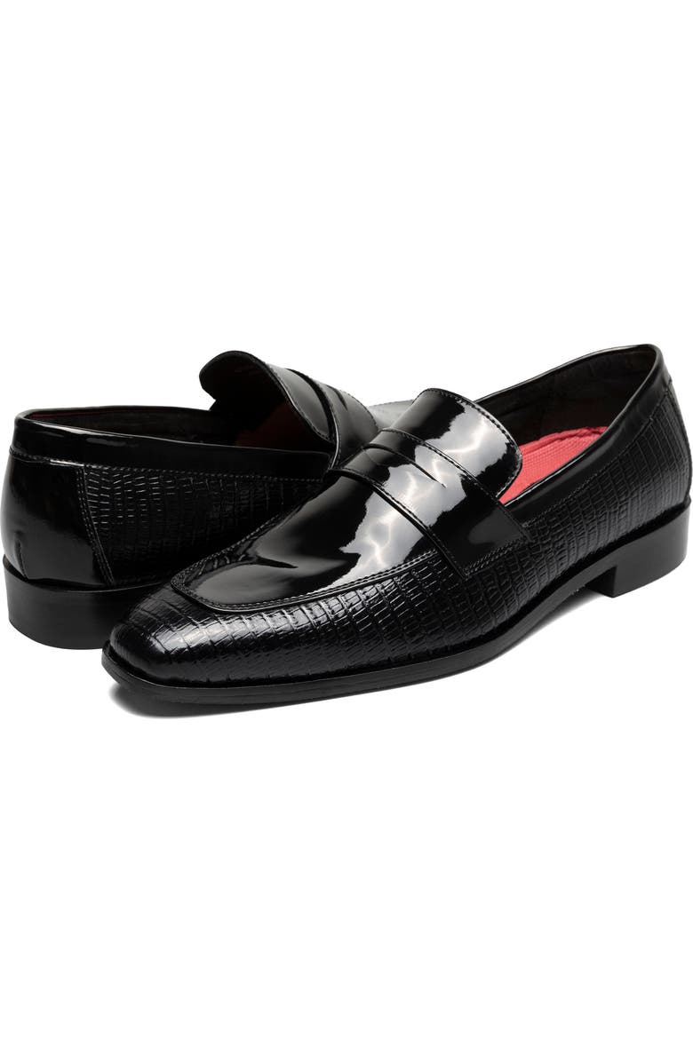 Stacy Adams Ravito Penny Loafer, Main, color, Black