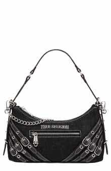 Triple Straps Denim Shoulder Bag