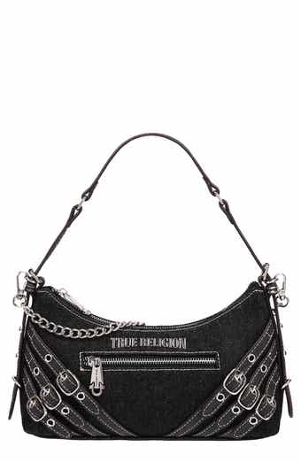 Triple Straps Denim Shoulder Bag
