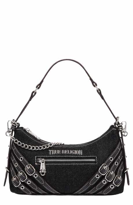 Triple Straps Denim Shoulder Bag