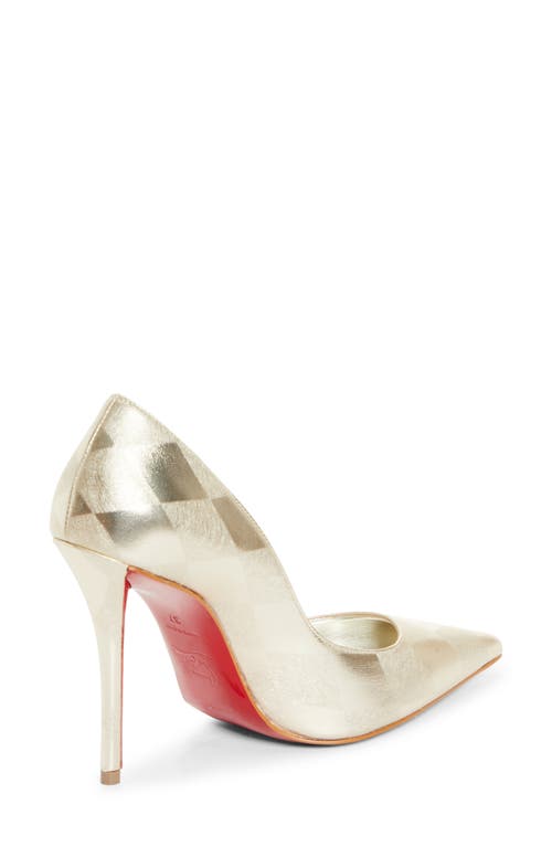 Christian Louboutin Miss Z Pointed Toe Pump In Gold