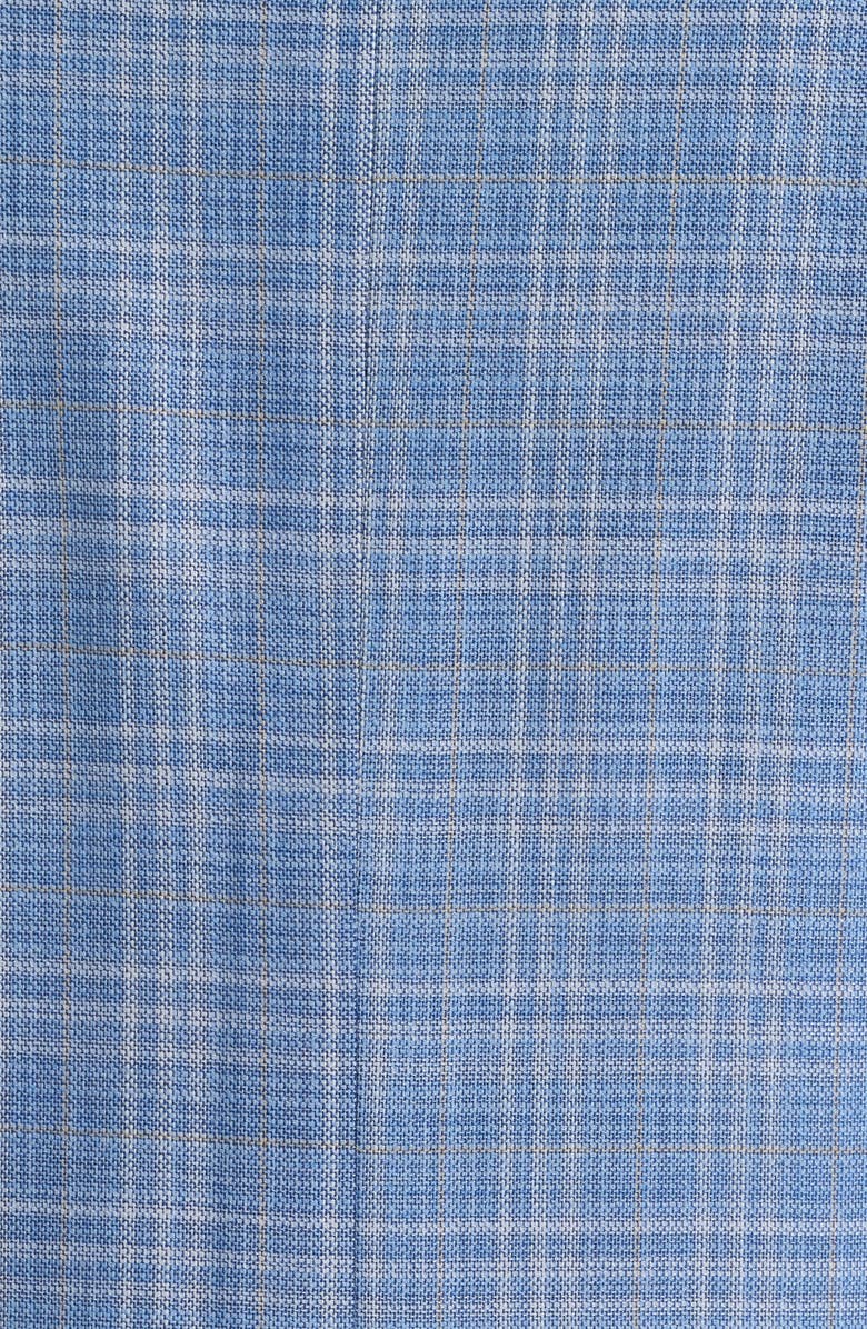 Nordstrom Henrik Trim Fit Light Blue Plaid Wool Sport Coat, Alternate, color, Blue Azure Check