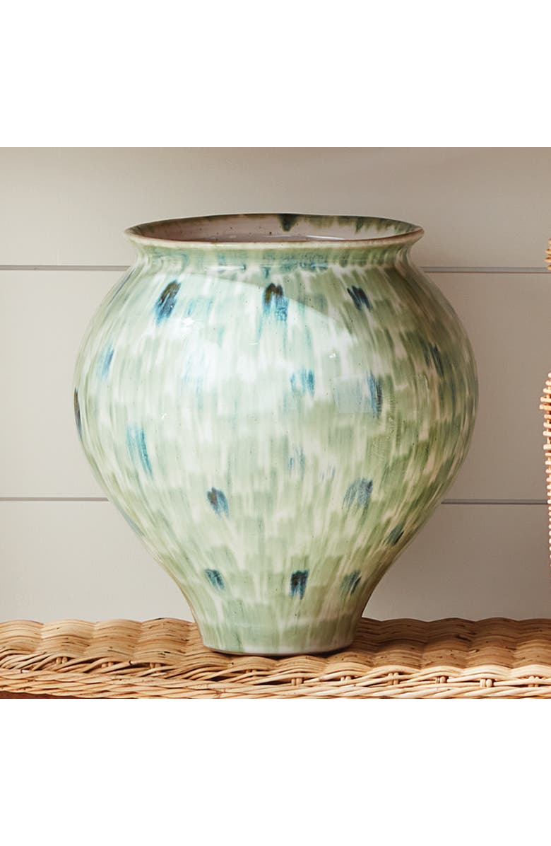 Napa Home & Garden Brosse Grande Vase Small - Hand Painted - Green/Blue, Alternate, color, Blue