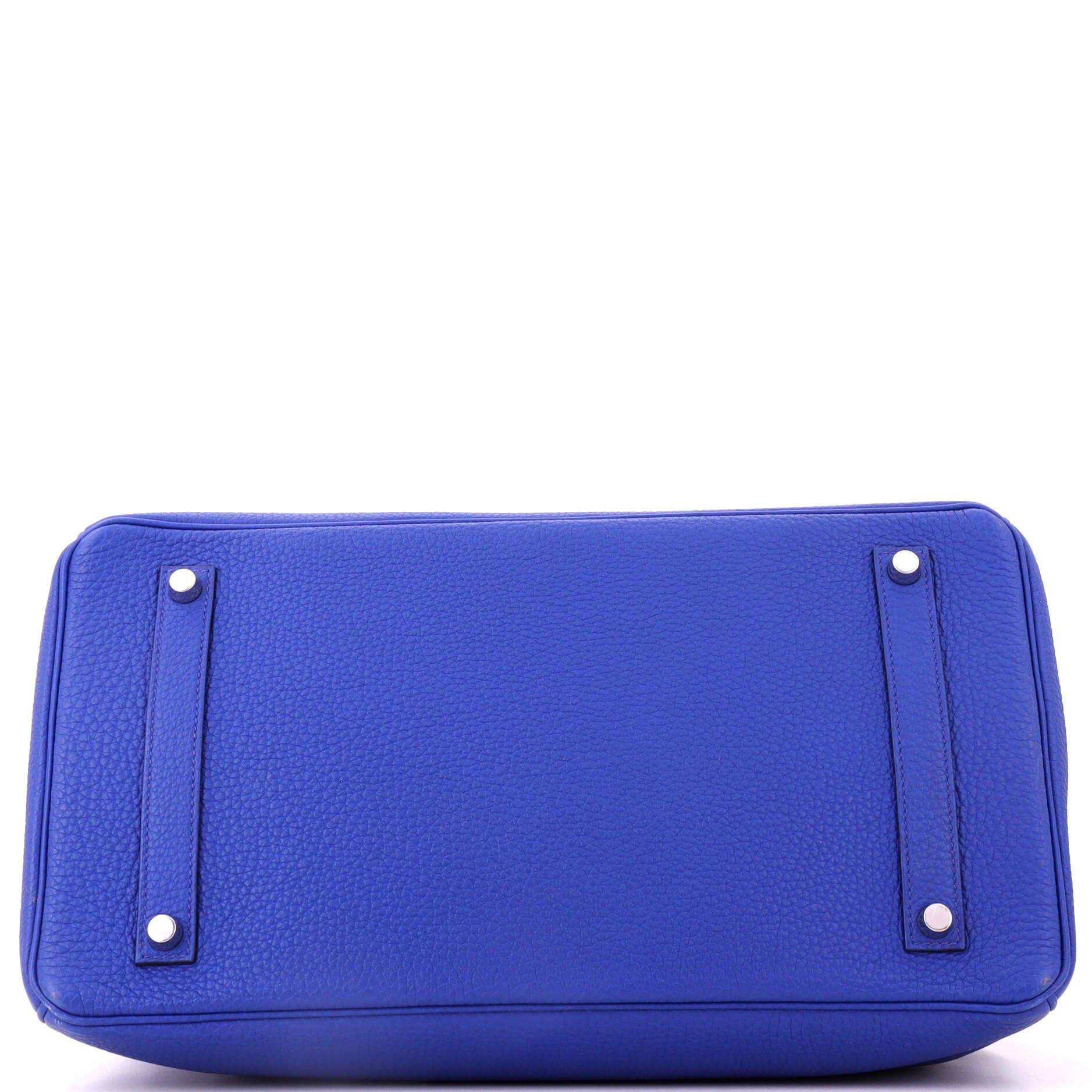 Birkin Handbag Blue Togo with Palladium Hardware 35, Alternate, color, Blue