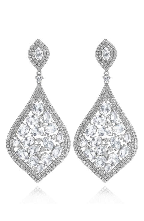 Topaz Teardrop Drop Earrings