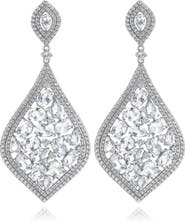 House of Frosted Topaz Teardrop Drop Earrings