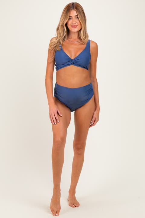Twist Front V-Neck Bikini Set