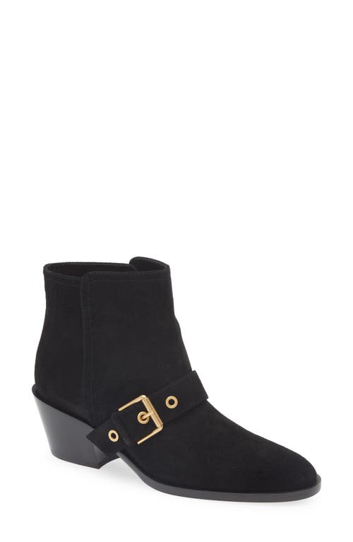 Gianvito Rossi Buckle Bootie In Black Nero
