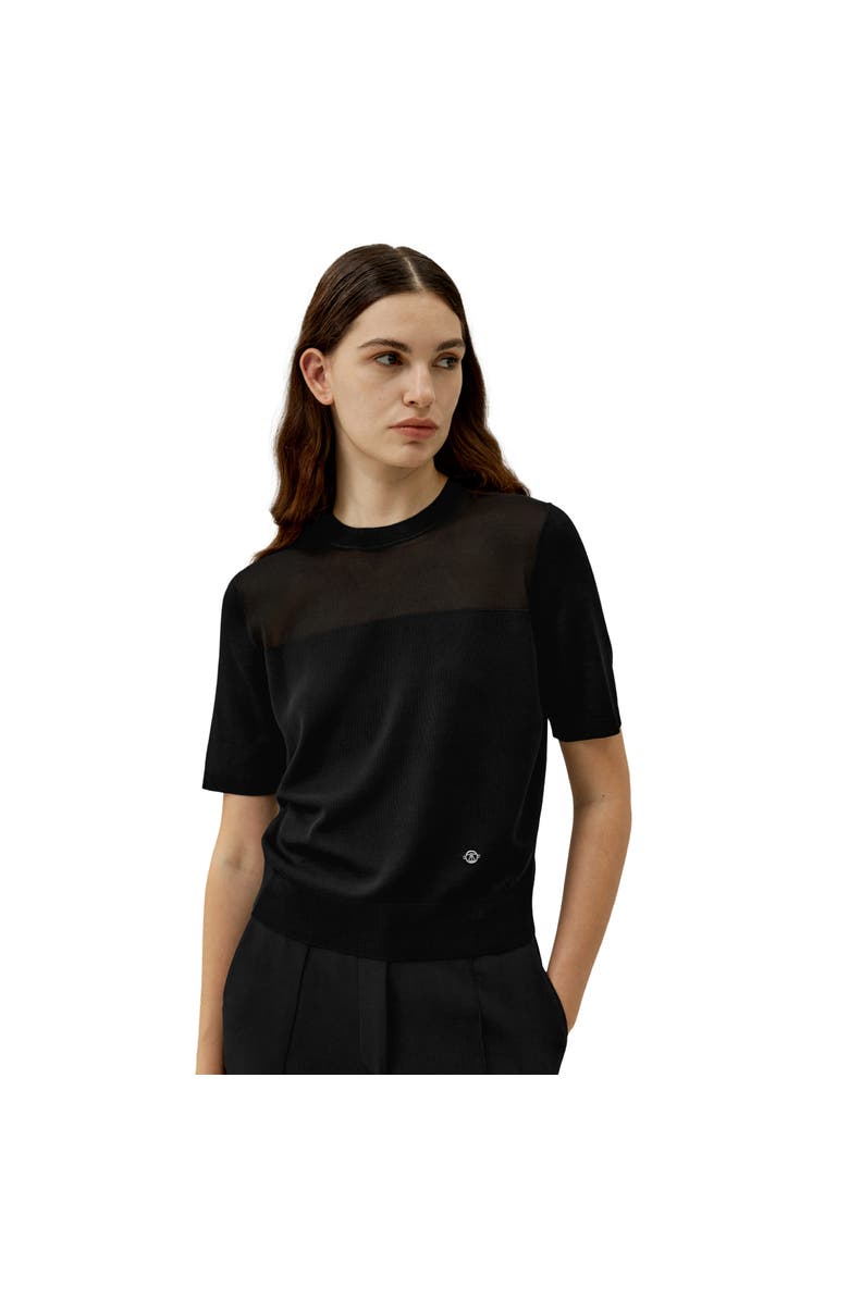 Lilysilk Sophisticated Dual-Knit Silk T-Shirt, Main, color, 