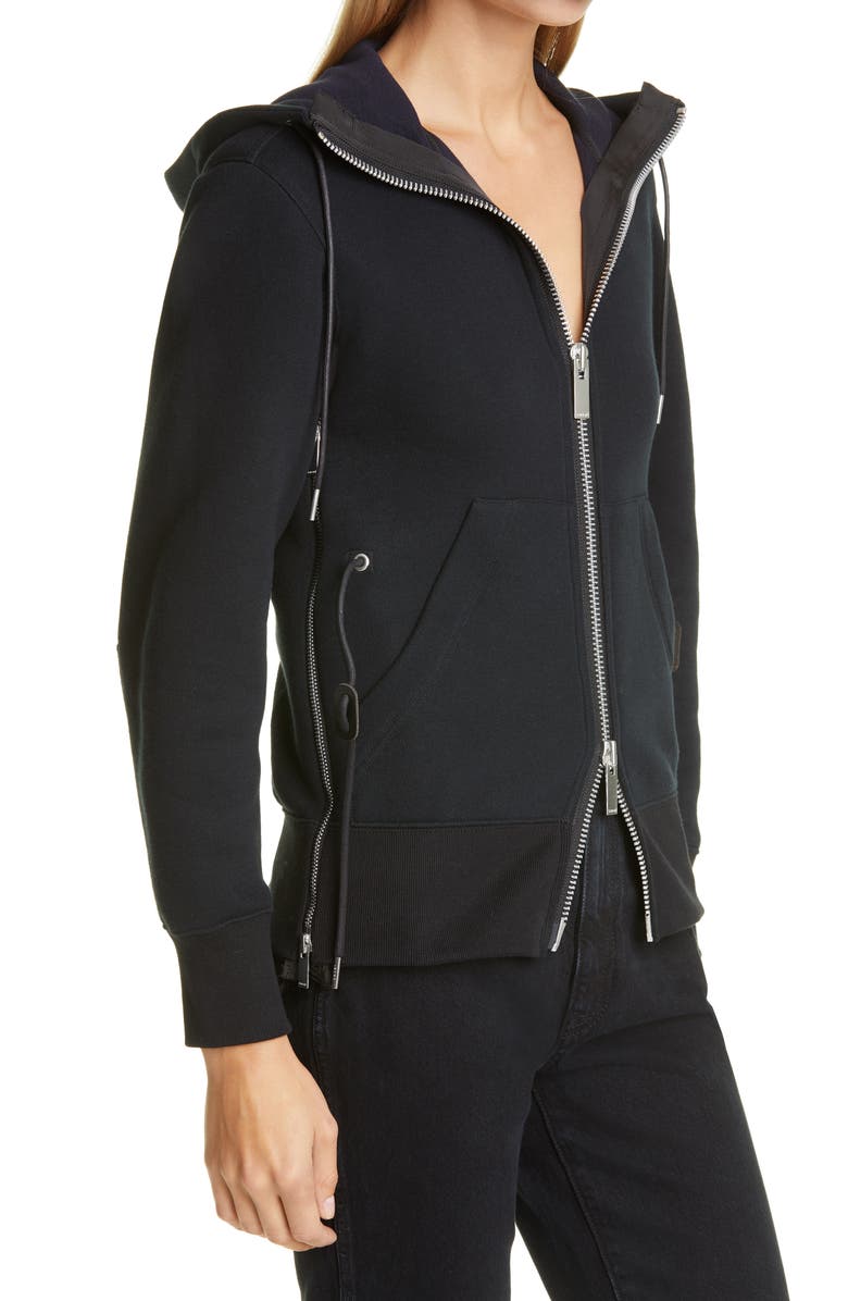 Sacai MA-1 Side Gusset Sponge Hoodie, Alternate, color, 