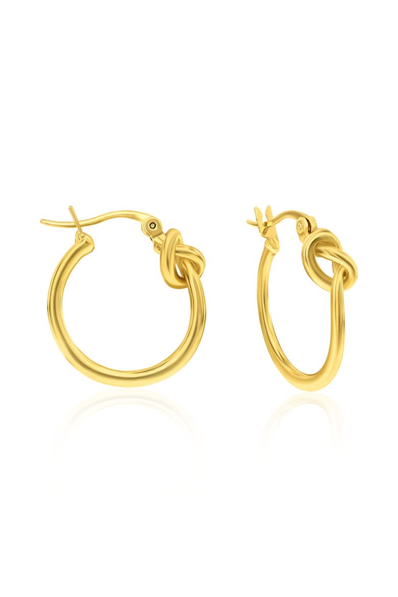 Knotted Hoop Earrings, Main, color, Gold